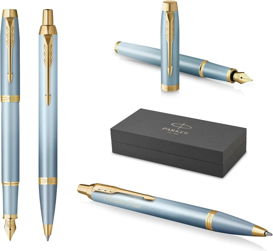 PARKER Füllfederhalter+KugeIschreiber IM Rituals Tourquoise mit Gravur und Etui - Bild 1 von 4