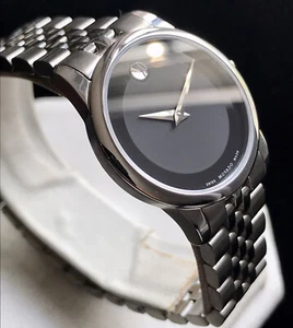 Orologio elegante donna originale Movado Museum nero designer 0606505 svizzero - Foto 1 di 16