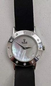 Vintage Vicence 14K White Gold Diamond Watch Italy 26mm - Picture 1 of 23