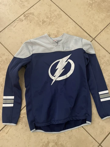 Tampa Bay Lightning NHL Hockey Sewn Stitched Logo Long Sleeve Shirt Youth L Cover