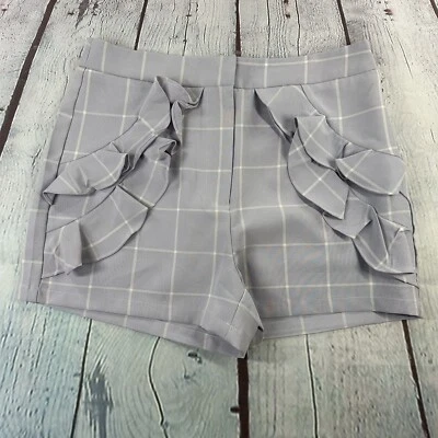 Pantalones Cortos INA Mujer Volantes Gris AZUL Ventana Panel Talla Grande 31W Foto 1 de 4