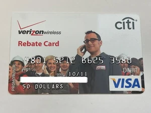 Citibank Verizon Wireless Rebate Visa Debit Card Expired 10/11 Collectible - Picture 1 of 2