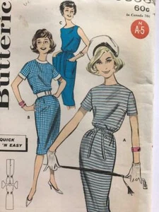 Butterick Sewing Pattern 9593 Ladies Misses Dress Size 12 Uncut Vintage - Picture 1 of 2