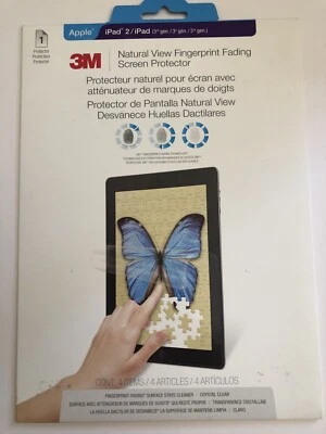 3M Natural View Screen Protector Film APPLE iPAD 2 3rd Generation NEW 4PK - Image 1 of 2