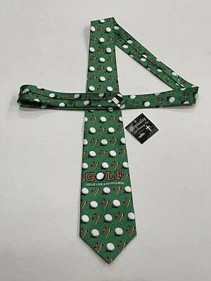 Nuevo con etiquetas Corbatas Gospitality Soul Tema de Golf Dios del Amor y Fidelidad Verde Foto 1 de 4