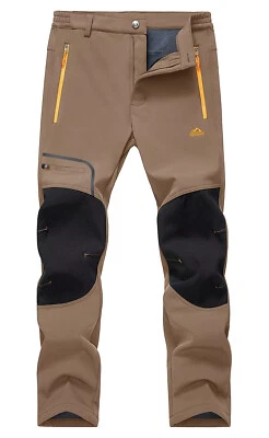 Mens Snow Ski Pants Winter Hiking Fleece Lined Windproof Snowboard Outdoor Pants - Image 1 of 4