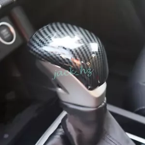 Carbon Fiber Gear Shift Knob Cover Cap Trim For Mitsubishi Triton L200 2024 2025 - Foto 1 di 5