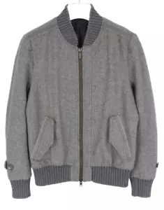 ICEBERG Jacket Men's (IT) 50 Full Zip Bomber Wool Blend Melange Grey - Picture 1 of 10