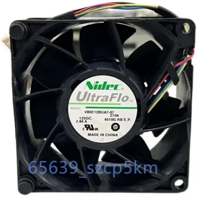NIDEC V80E12BUA7-07 DC12V 2.84A 8CM 8038 4-PIN PWM Cooling Fan - Image 1 of 4