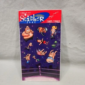 Vintage 80’s 90’s Stickers Scrapbook Forget Me Not NOS Wrestling Wrestlers - Picture 1 of 4