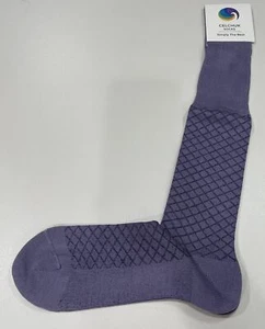 Celchuk- Mens Purple Long Dress Socks- Size 7.5-11 - Picture 1 of 2