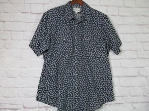 Wrangler Shirt Mens Size XL Black paisley Short sleeves button up perl snaps - Picture 1 of 8