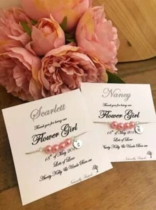 Blumenmädchen Armband, Thank you for being my Flower Girl, Blumenmädchen Geschenk - Bild 1 von 10