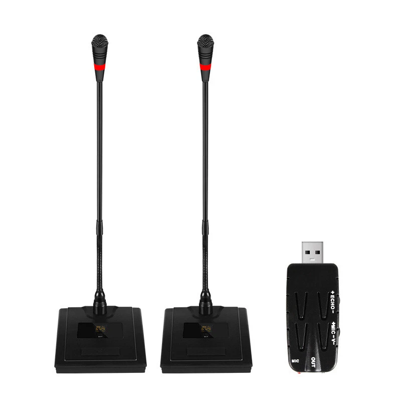 Multifunction Gooseneck Microphone Wireless Omnidirectional Conference Desktop  - Image 1 of 4