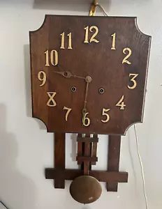 Antiguo RELOJ NACIONAL 8 DÍAS ROBLE Estilo MISIÓN Años 20 Artes y Manualidades Funciona VIDEO - Imagen 1 de 12