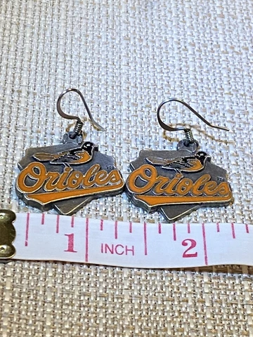 Baltimore Orioles Baseball Drop Earrings Cover