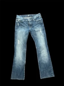 Seven of All Mankind boot cut distressed Woman Size 27 jeans  cute! - Picture 1 of 6