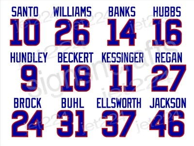 Calcomanía adhesiva de los Chicago Cubs de los años 60 estrellas Santo Williams Beckert Hundley Banks Foto 1 de 4