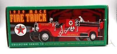 Texaco Ertl 1929 Mack Fire Truck With Hat & Dalmatian #15 #F415  NIB NOS - Image 1 of 4