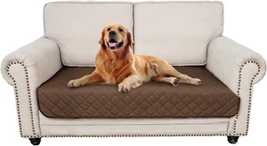 Waterproof Dog Couch Cover Faux Leather with Anti-Slip Back New Pattern Pet Bed - Picture 1 of 7