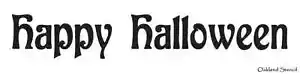 HALLOWEEN SCHABLONE **Happy Halloween** für Schilder Basteln Scrapbook Wände - Bild 1 von 1