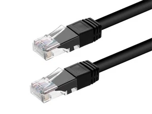 Cat6 Ethernet Patch Cable - 100 Feet - Black | Snagless RJ45, 550MHz, UTP, 24AWG - Picture 1 of 6