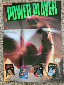 VTG 1989 Nintendo - POWER PLAYER - Poster  insert promo 16" by 12" - Picture 1 of 13