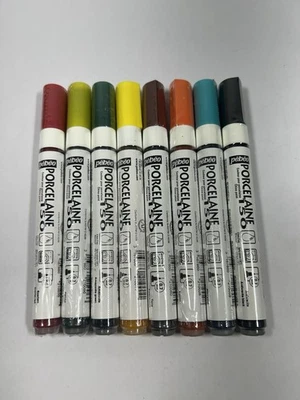 Pebeo Porcelaine 150 China Paint Markers Pens (Set of 8) NEW IN PACKAGE - Image 1 of 4