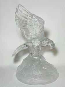 Vintage Cristal d'Arques 24% Bleikristall Adler Figur klar mit mattiertem Sockel Frankreich - Bild 1 von 14