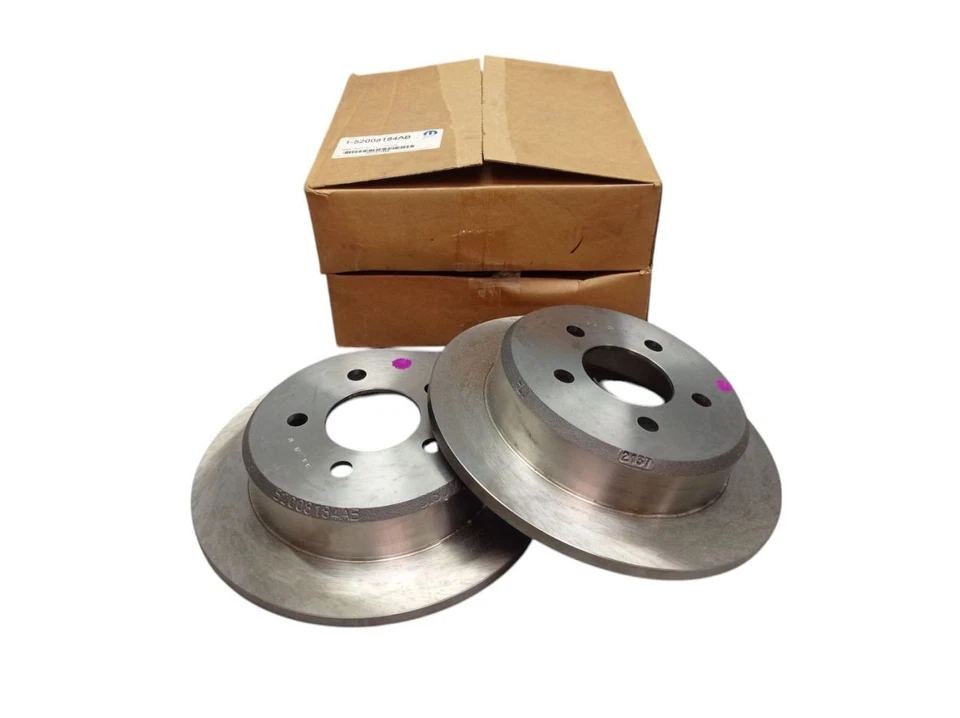 Rear Brake Disc Set 2 Piece for Jeep Wrangler SJ,TJ 52008184AB - Image 1 of 4