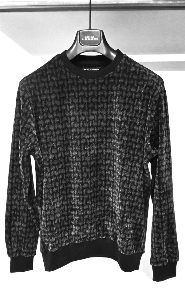 Jersey Fantasy Velor Daniele Alessandrini Hombre DA1FW26F101 Negro Foto 1 de 2