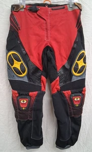 NoFear MX Elektron Red Black Motocross Riding Pants Size 34 - Foto 1 di 5