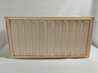 Vintage Rubbermaid Mid Century Plastic Turning 2-Door Wall Storage Cabinet Pink - Image 1 of 4