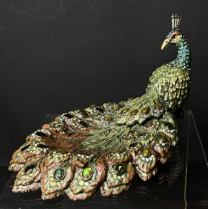 Jay Strongwater Pfau Schmuck Schale Swarovski Kristalle - Bild 1 von 12