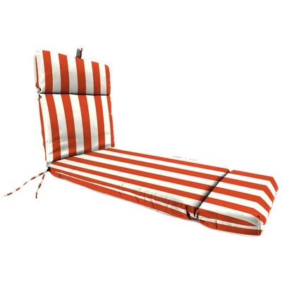 New Outdoor Patio Chaise Lounge Cushion with Ties and Loop 72" x 23", UV Treated - Image 1 of 2