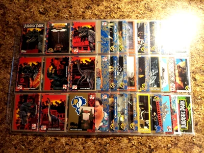 JURASSIC PARK TRADING CARD SET SERIES 1 - 88 CARDS + 11 STICKERS + PUZZLE - READ - Image 1 of 4