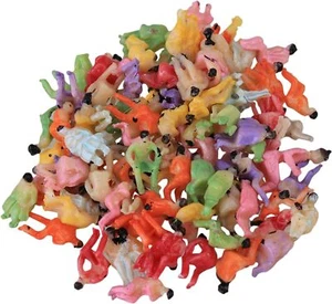N Scale 150 Model Figures Sitting Assorted Colors For Train Set Diorama 100Pcs - Picture 1 of 7