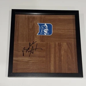BOBBY HURLEY SIGNED 12X12 FRAMED FLOORBOARD DUKE BLUE DEVILS PROOF JSA COA - Picture 1 of 2