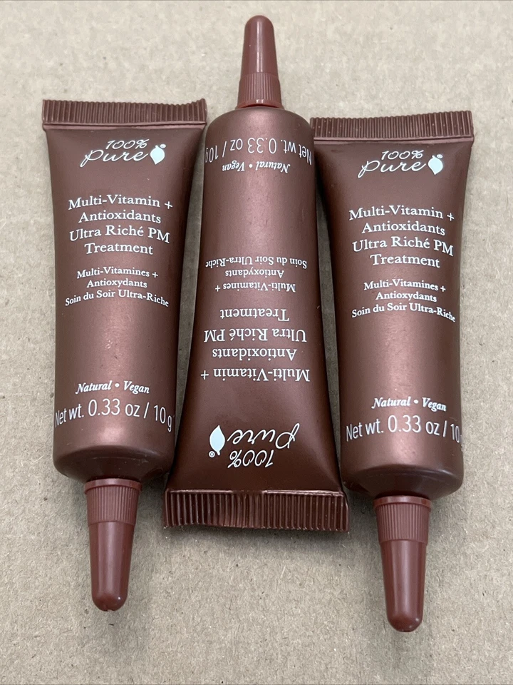 Crema 100% pura facial multivitamínico antioxidante tratamiento ultra rico.33 oz 3 piezas Foto 1 de 1