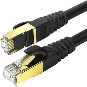 Cat8 Ethernet Cable RJ45 40GBPS Network Gold Heavy Duty LAN Lead SSTP Patch LOT - Picture 1 of 8