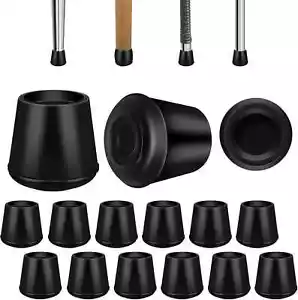5/8" Round Rubber Chair Leg Tips Caps, Chair Leg Floor Protectors, Non-Slip - Picture 1 of 7
