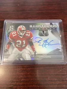 2015 Spectra Deion Sanders Auto/25 Autogramm Falken auf Karte - Bild 1 von 2