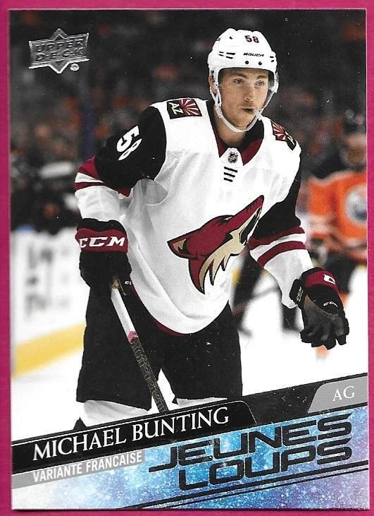 2020-21 Upper Deck Extended Series MICHAEL BUNTING Jeunes Loups / Young Guns 727 - Image 1 of 2