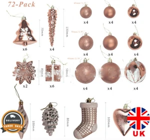 72 Pcs Christmas Ball 3 working day delivery Luxury  Design UK stock - Picture 1 of 20