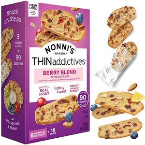 Nonni's THINaddictives Berry Almond Thins - Cranberries, Heidelbeeren, Koscher 4,4 - Bild 1 von 6