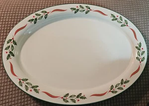 Lenox 16" CHINASTONE Country Stechpalme Servierplatte - Bild 1 von 3