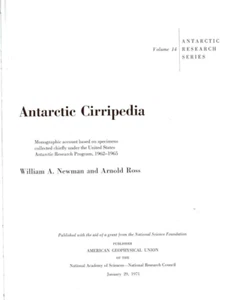ANTARCTIC CIRRIPEDIA #14 Monographic Account Newman & Ross vintage HB 1971 - Picture 1 of 7