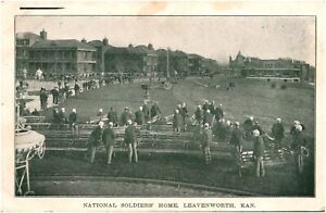 National Soldiers' Home Leavenworth Kansas KS 1910s Military Postcard Photo