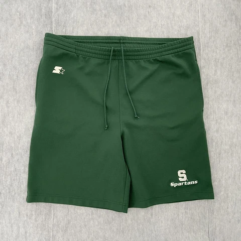 VINTAGE Starter Michigan State Spartans Shorts Adult Large 36-38 Green Mens L Cover