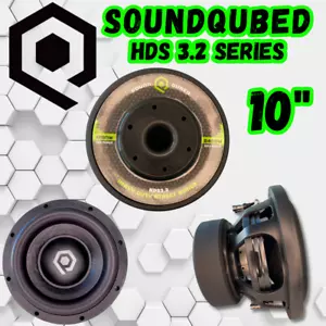 SoundQubed HDS3.2 Series 2400w Car Audio Subwoofer 10 Inch Dual 2 ohm - Picture 1 of 5